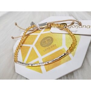 NWT Gorjana Power Gemstone Citrine Bead Bracelet ABUNDANCE